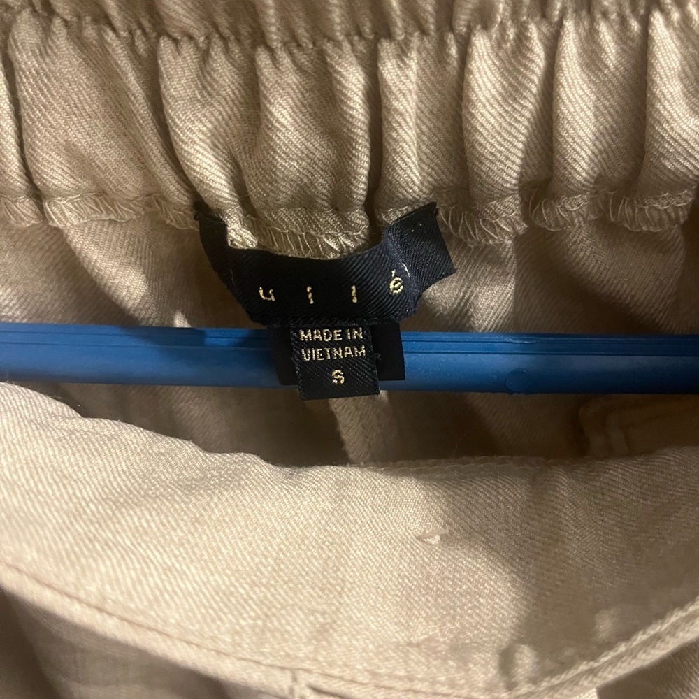 Tan Elastic Waist Pants